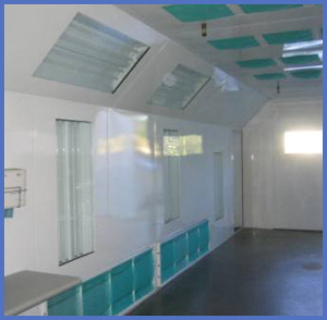 SDD-1000-W Side Downdraft Paint Booth with White Powder Finish